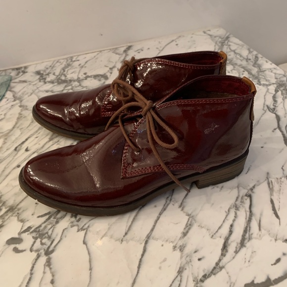 Burgundy Laced Ankle Boots 39 - Picture 14 of 15